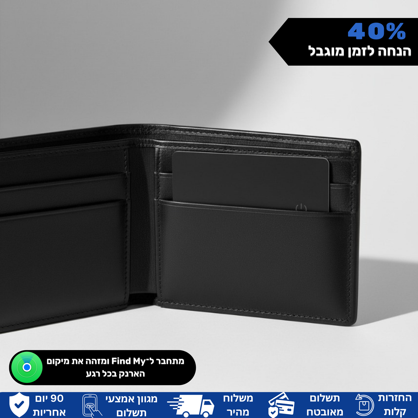 TRACKY™ כרטיס האיתור לארנק שלך